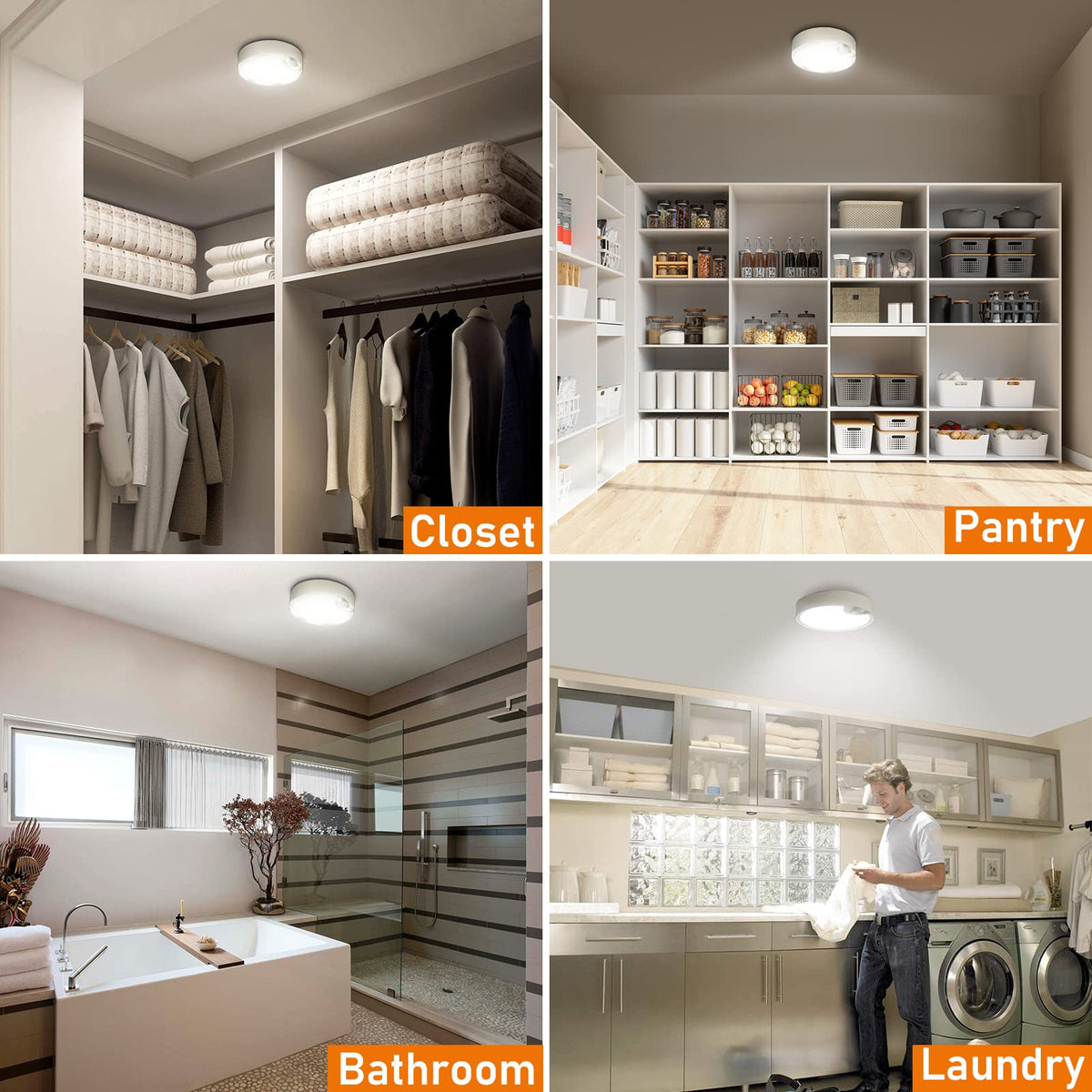 TOOWELL ceiling light for shed with wireless, easy install