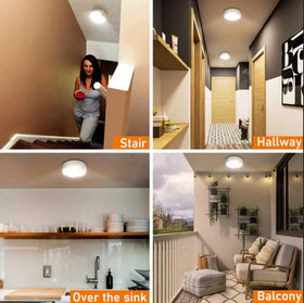 TOOWELL ceiling light for shower porch activates on motion for safer entry