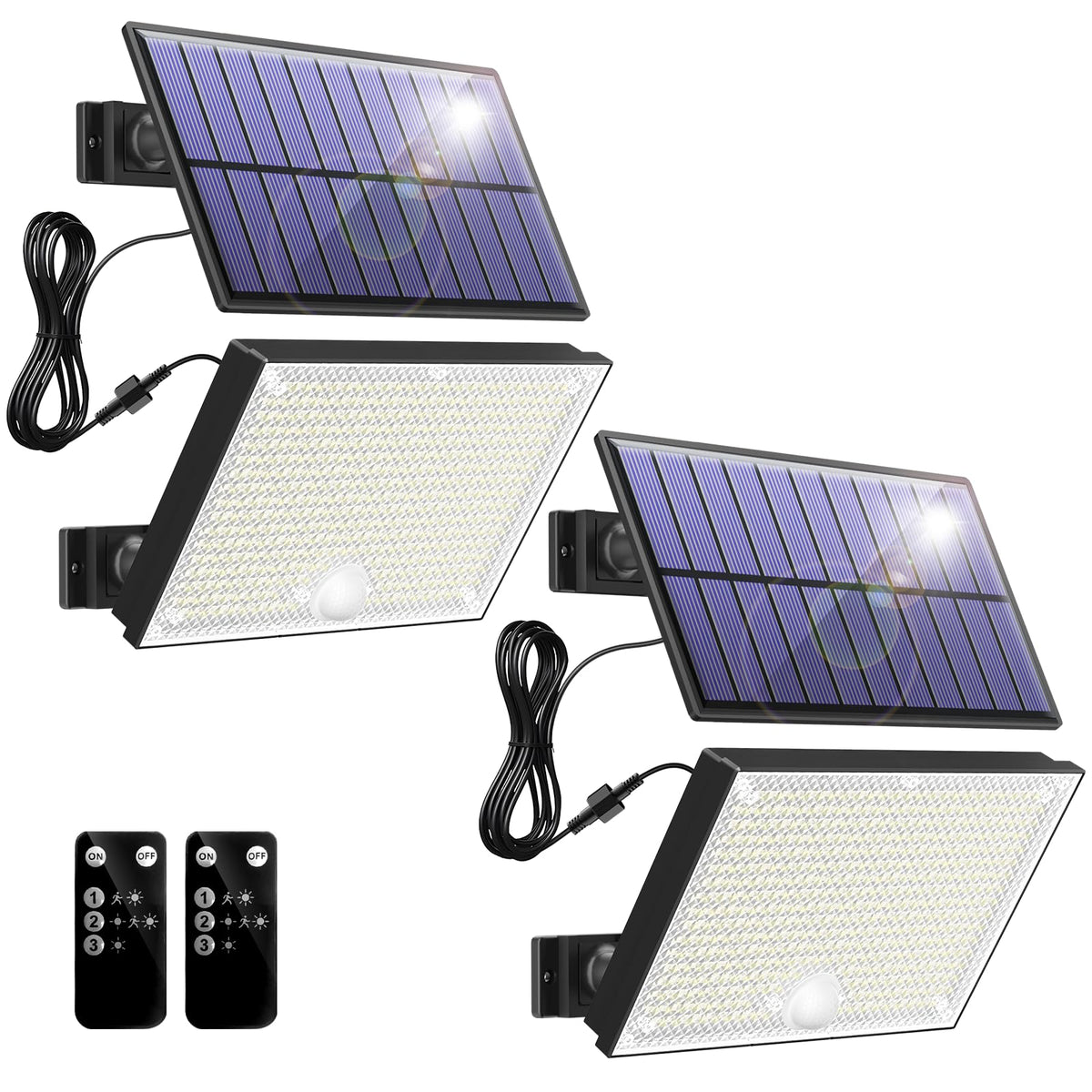 Topabol 400LED solar light panel on roof showing optimal sun exposure for night lighting