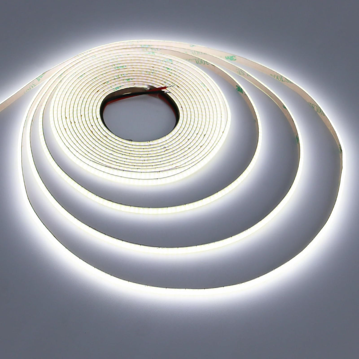 TOPAI COB LED strip with 5mm narrow width for tight installations.