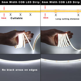 TOPAI COB LED strip delivers uniform light with high CRI for true colors.