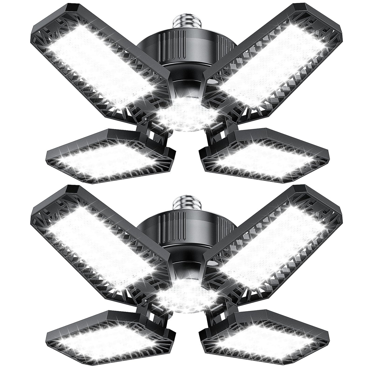 TOPAUBUB garage light with 4+1 panels delivering flexible illumination for garages.