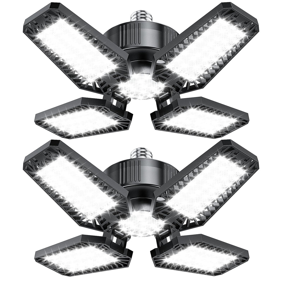 TOPAUBUB garage light with 4+1 panels delivering flexible illumination for garages.