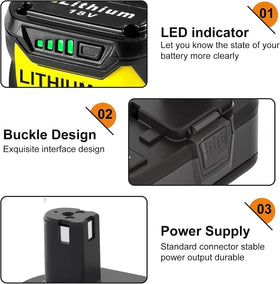 Topbatt P117 charger on dock ready for quick recharge
