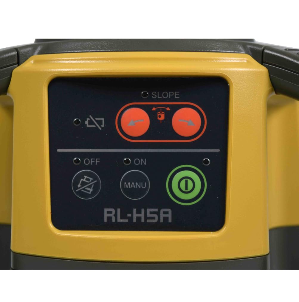 Topcon RL-H5A battery life up to 100 hours on site.