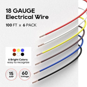 TOPDC six-color wire closeup for color coding