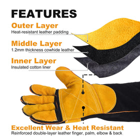 TOPDC gloves shown in fireplace or grill setting for practical use