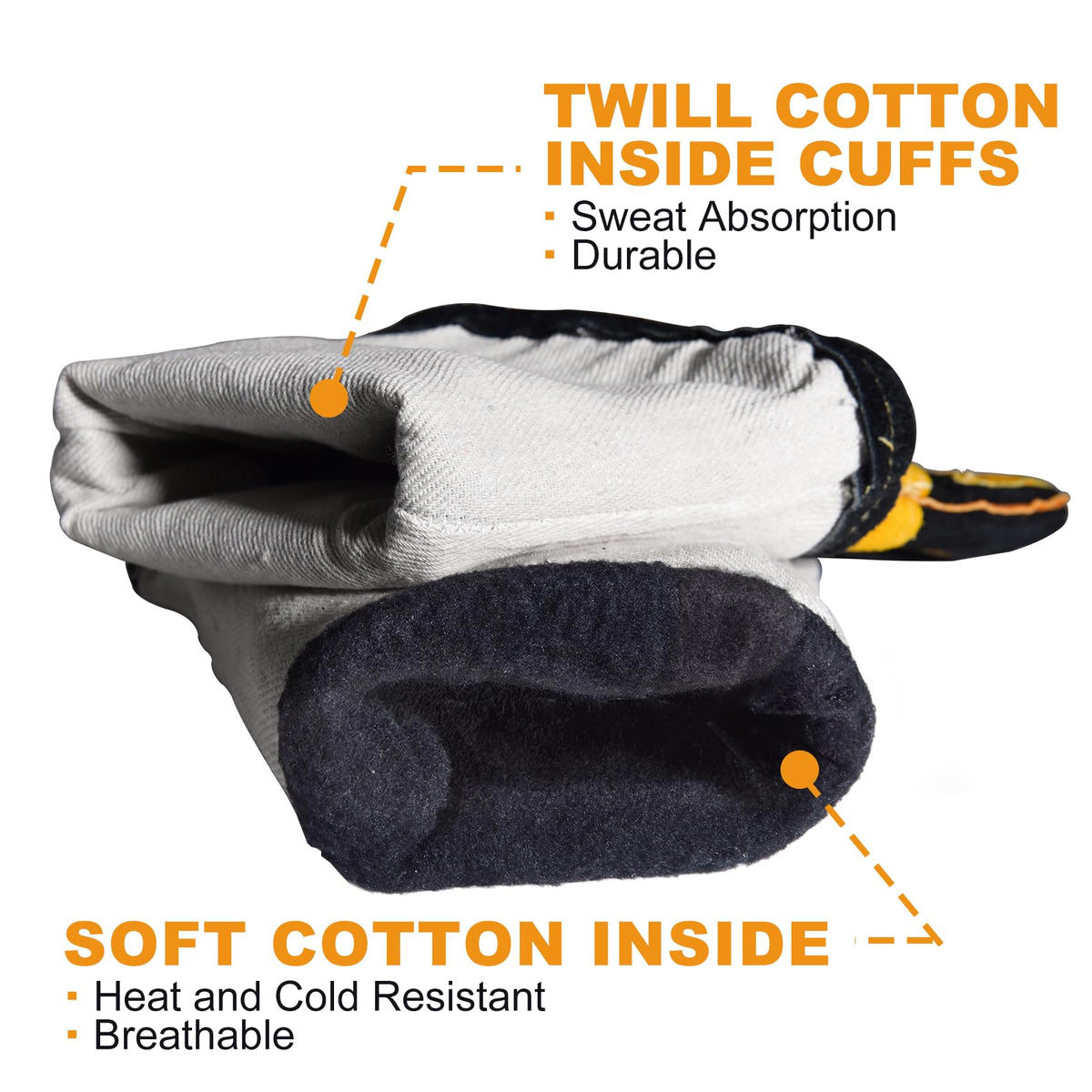 TOPDC welding gloves packaged as gift-ready safety accessory