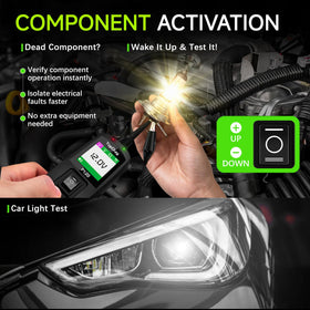 TopDiag P100 built-in flashlight illuminates the engine bay