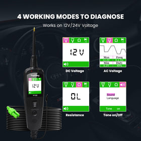 Topdiag P100 built-in circuit-breaker safety feature protects user and tool