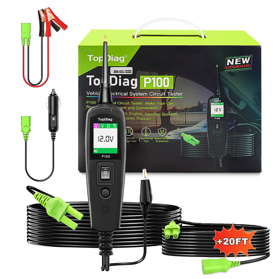 TopDiag P100 circuit tester front view for quick diagnostics