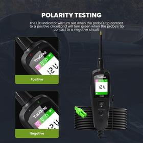 Topdiag P100 components activation function tests continuity, ground, and polarity
