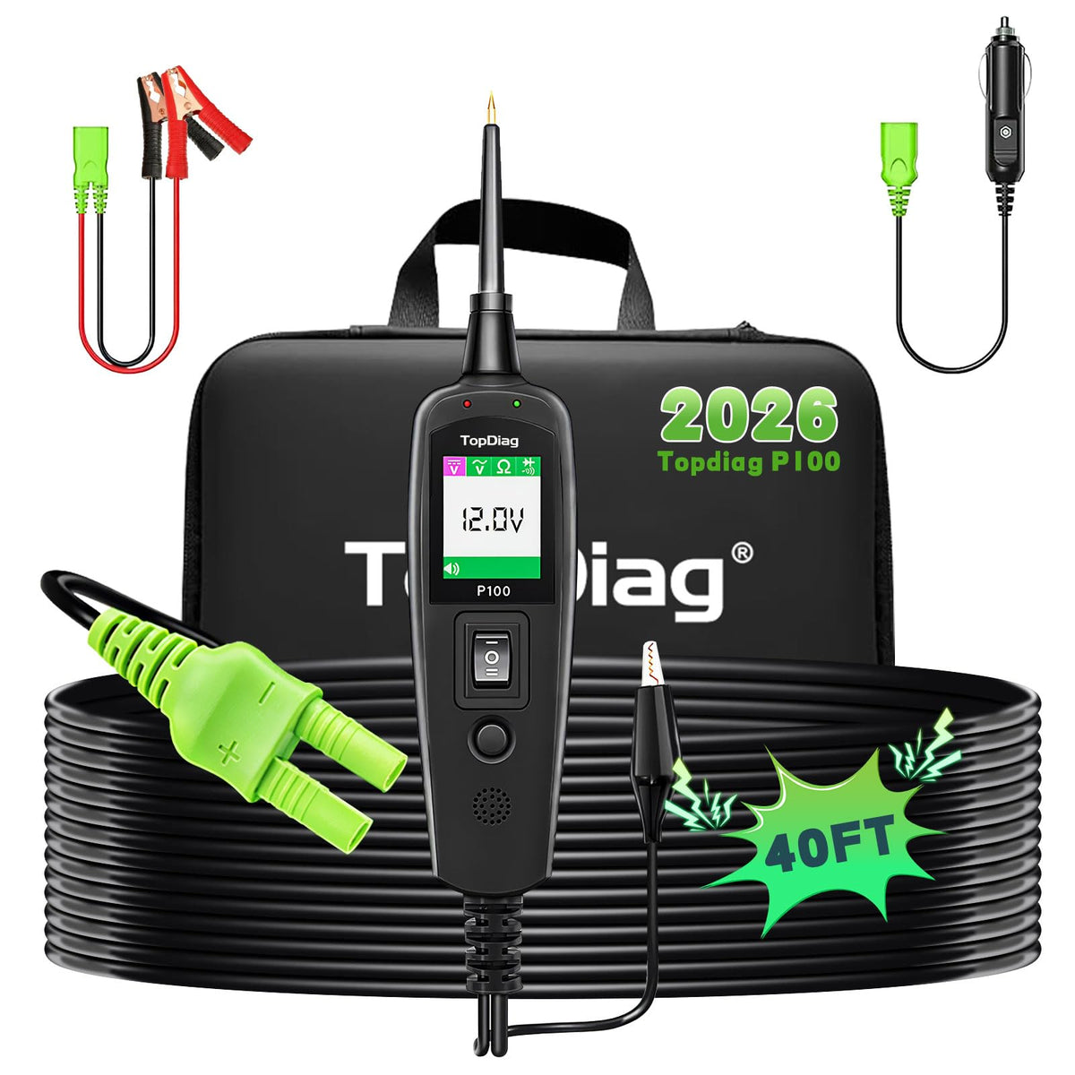 Topdiag P100 power circuit probe tester for automotive diagnostics and testing