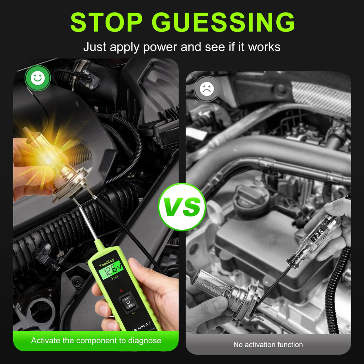 TopDiag P60 continuity test for wiring checks