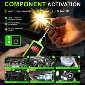 TopDiag P60 in-use with LED light on for enhanced visibility