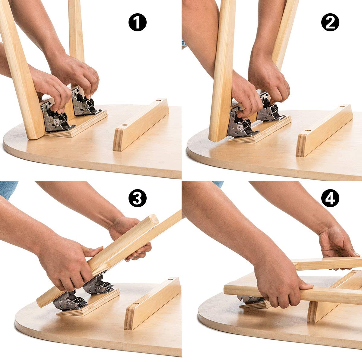 TopDirect folding doors and extendable table legs hinge in action.