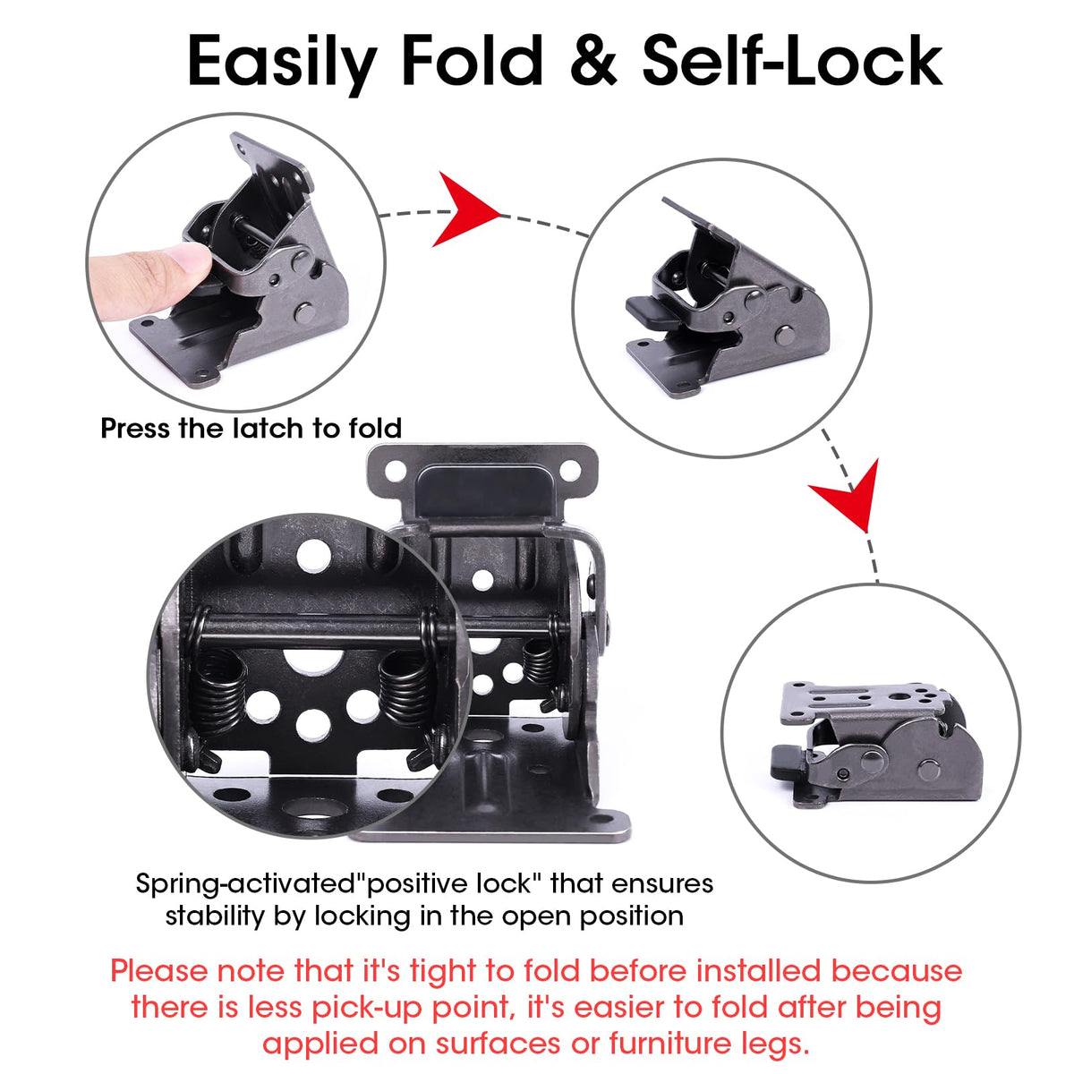 TopDirect 63x68x54mm hinge size fits compact frames.