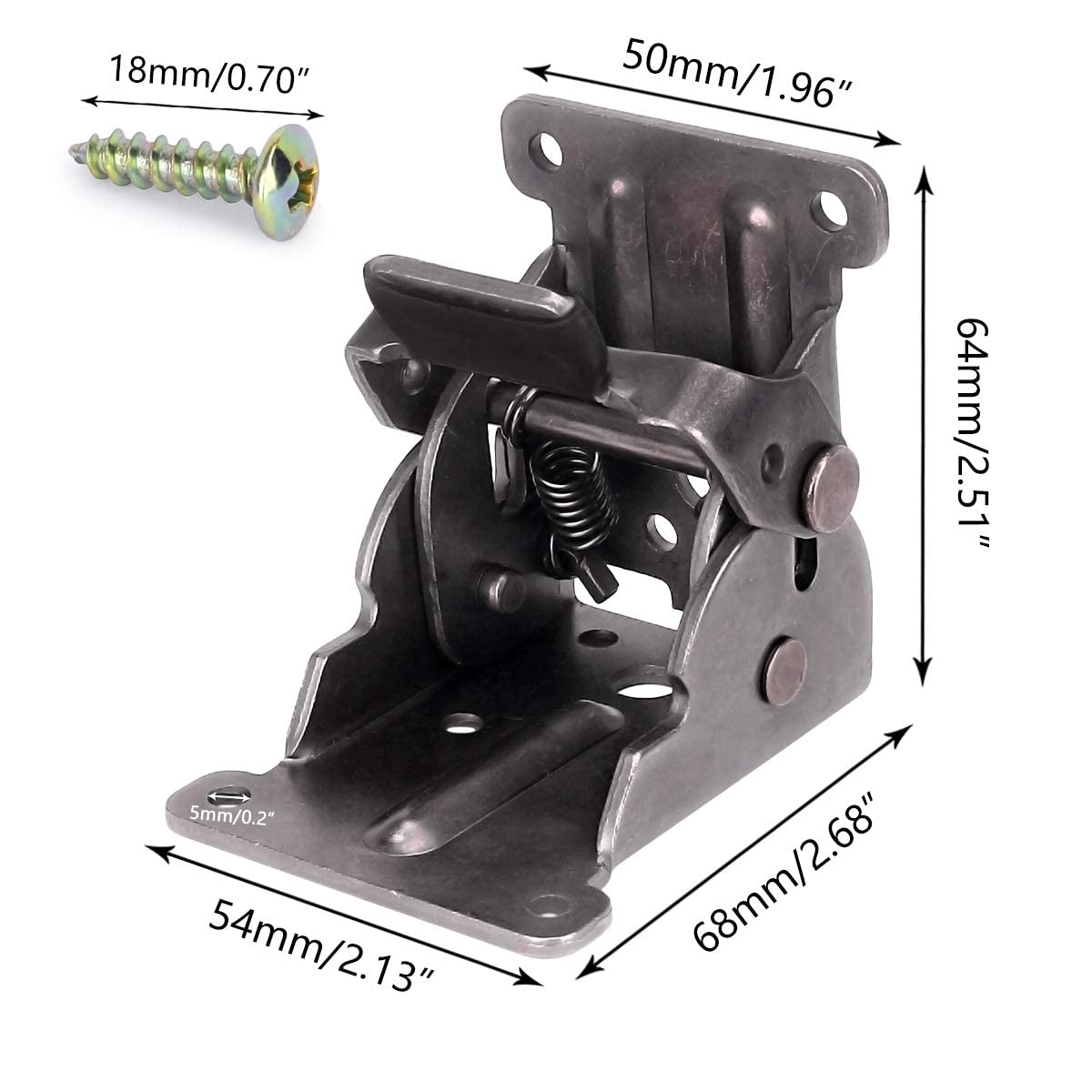 TopDirect self-locking hinge with dual springs for easy folding.
