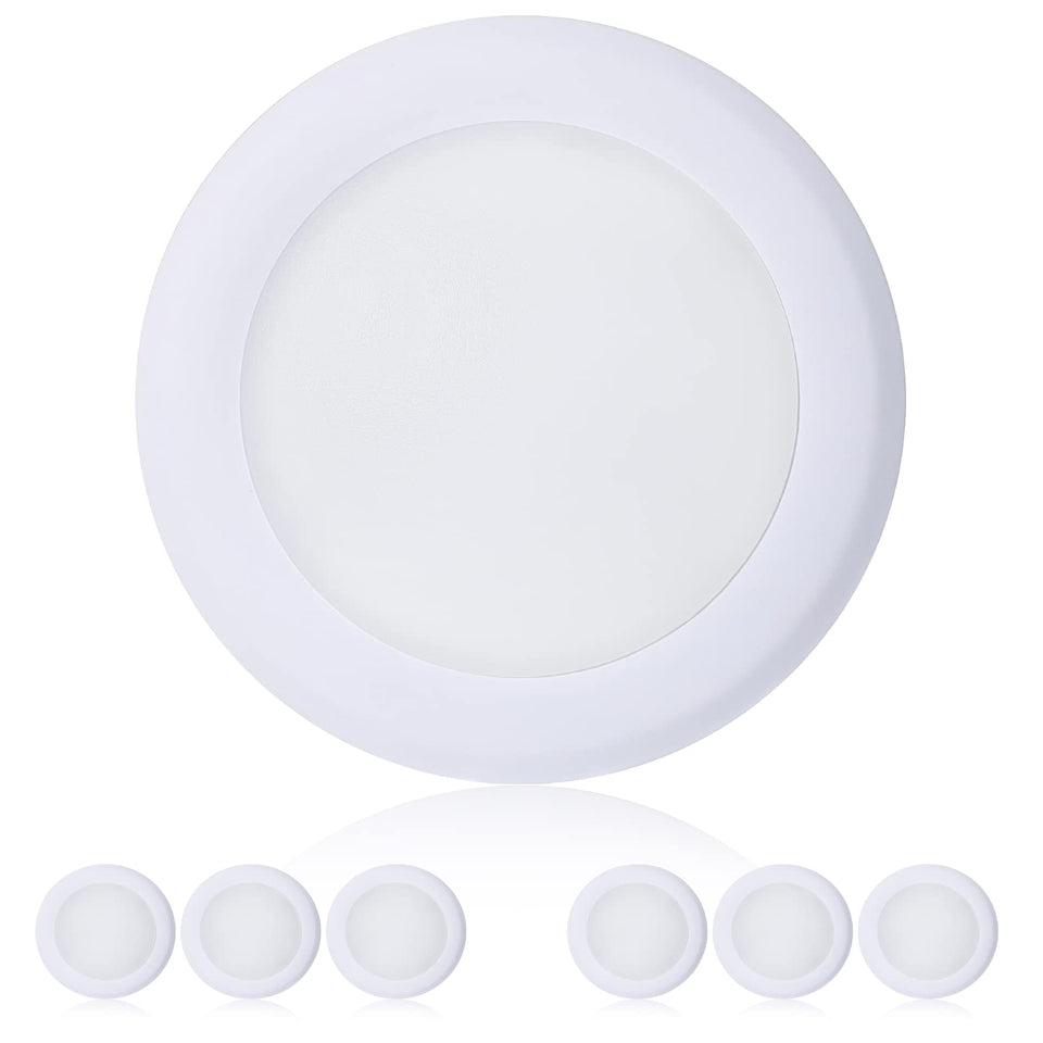 TOPELER 6Pack dimmable LED downlights pack shot for versatile, space-saving ceiling lighting