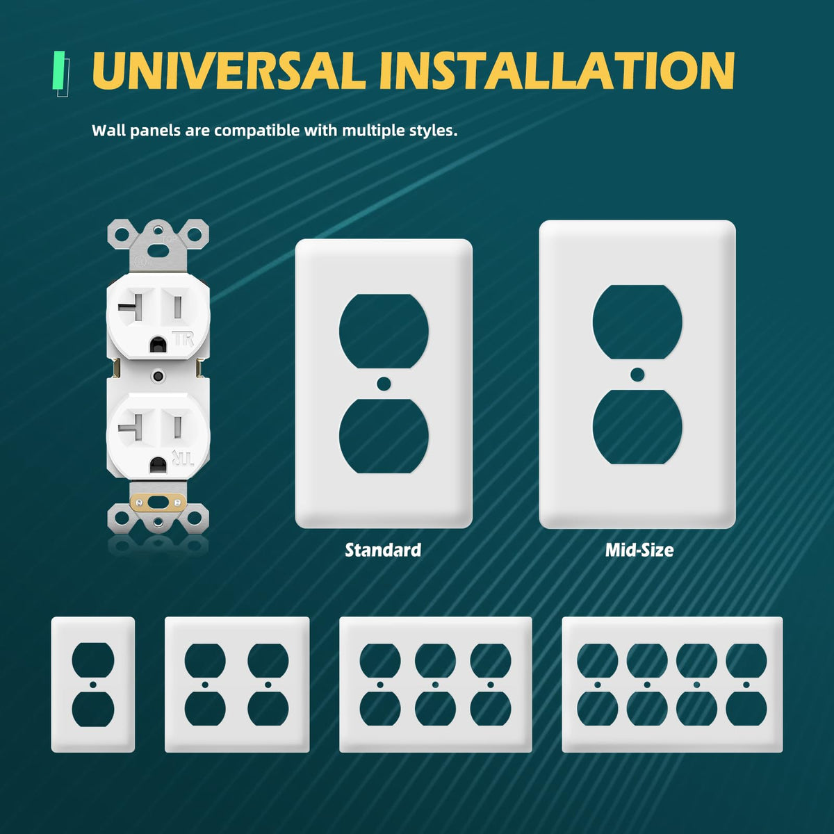 TOPELER green grounding screw ensures automatic grounding in junction boxes.