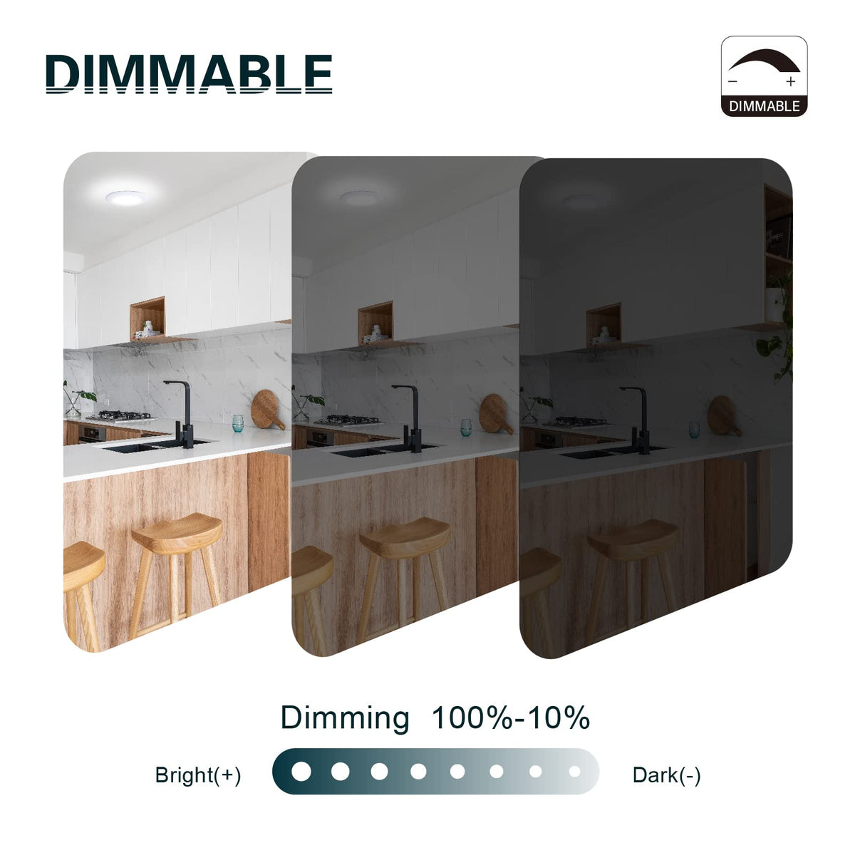 TOPELER ultra-thin disc light installation ready for recessed can