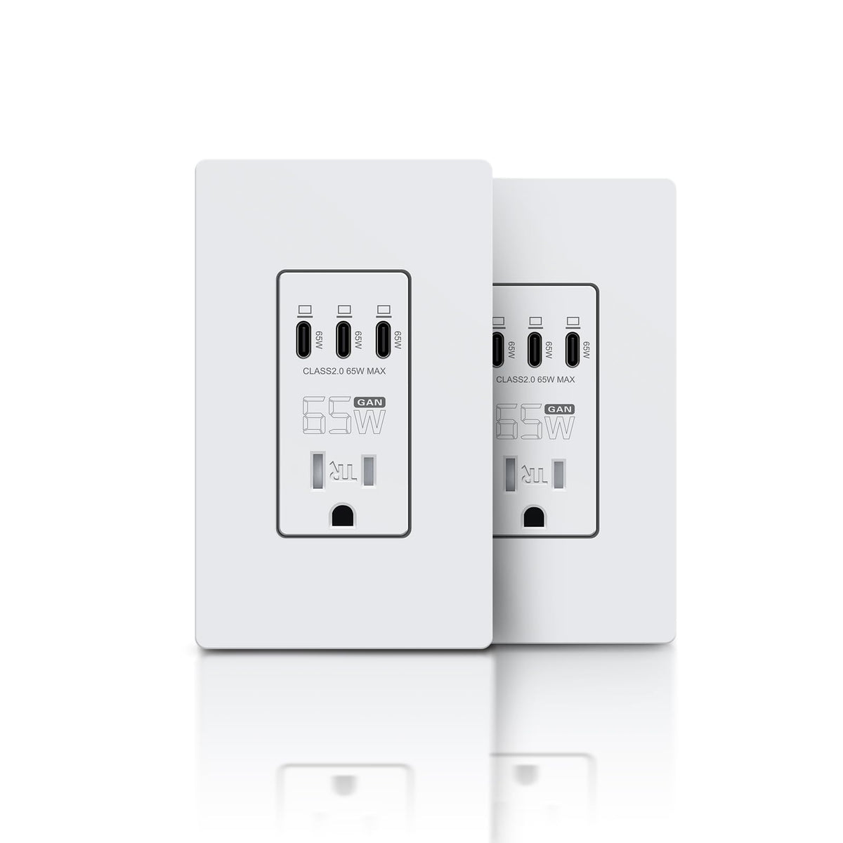 TOPELER USB-C outlet delivering 65W fast charging for laptops and phones