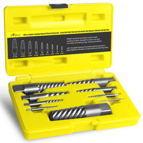 Topec 9-piece jumbo spiral flute extractor kit ready for fastener removal.