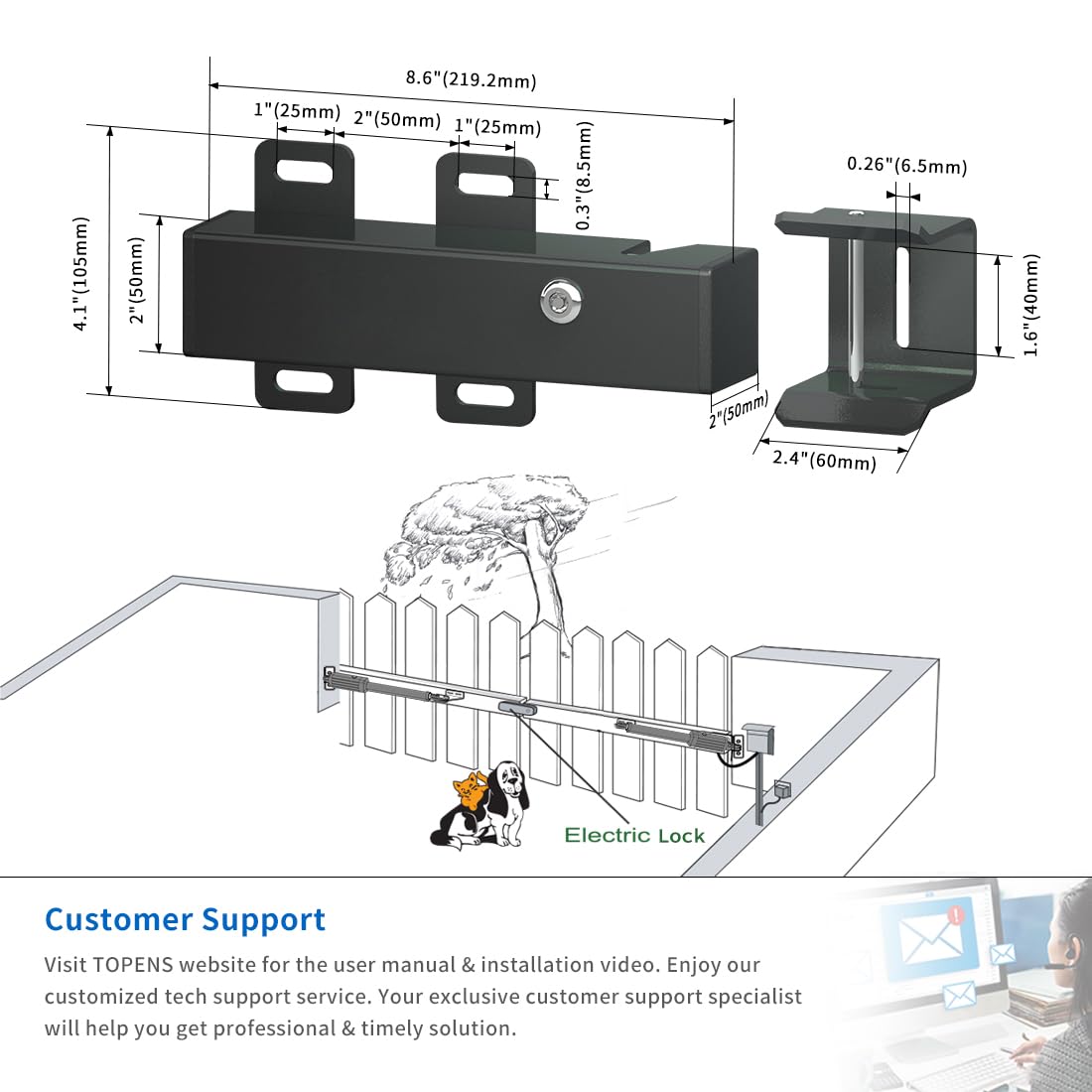 TOPENS ET24 weatherproof enclosure resists rain and corrosion for year-round use.