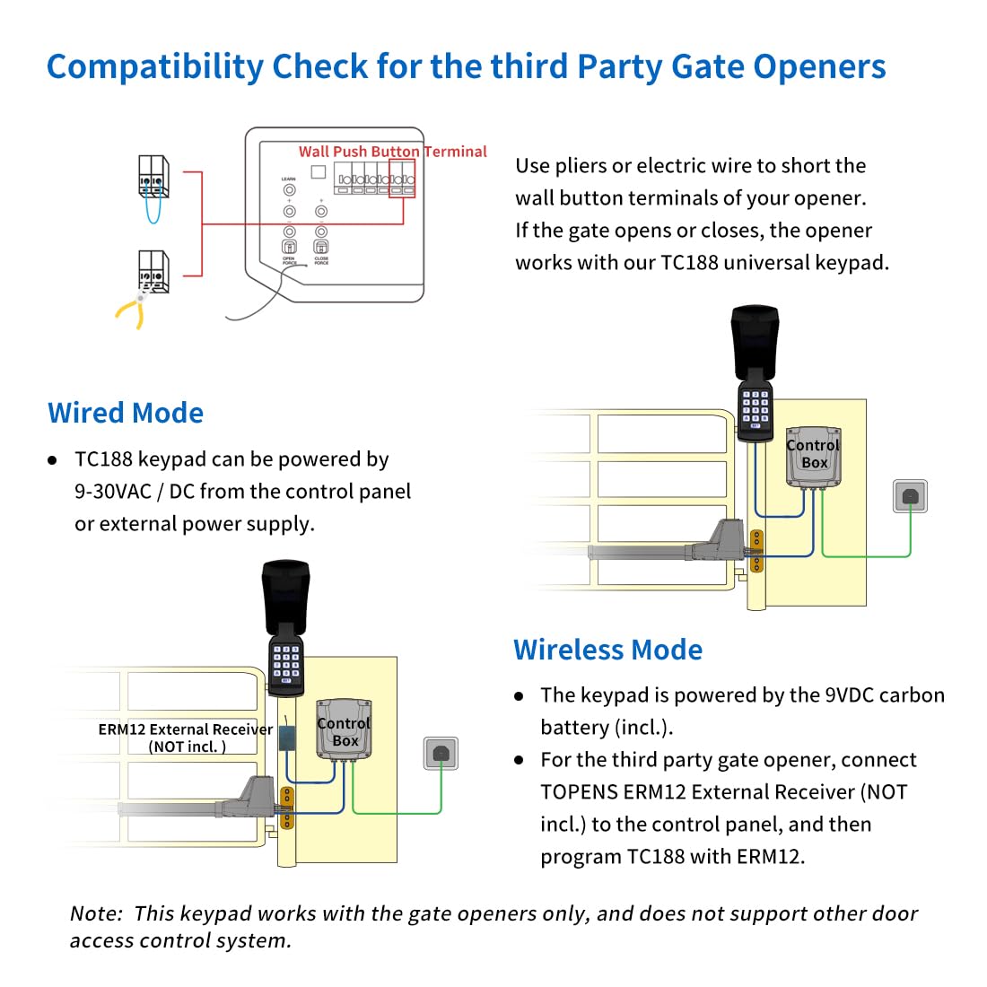 TOPENS TC188 battery compartment shows power options for reliable operation.