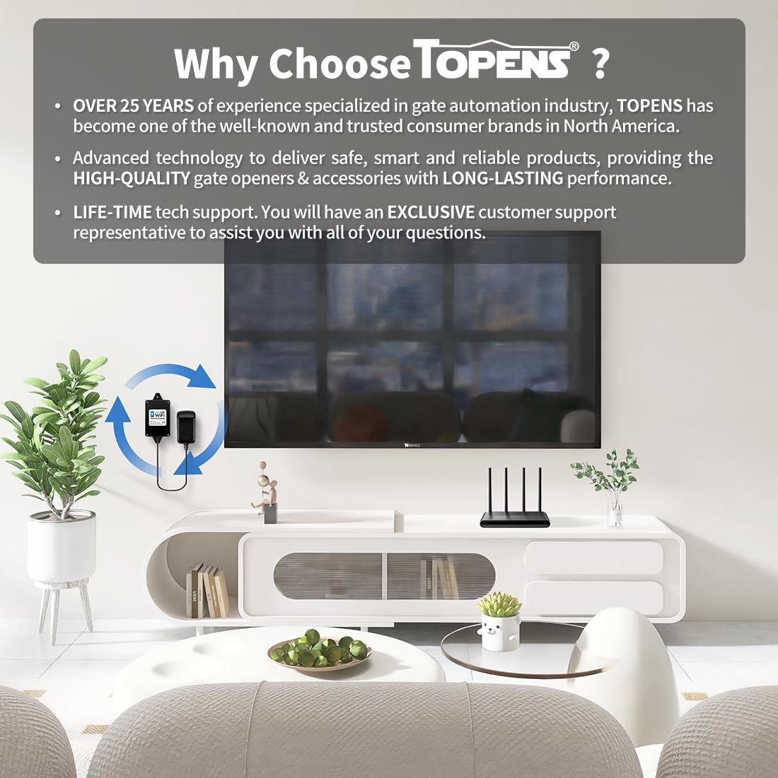 TOPENS TC196 gate compatibility overview with TOPENS openers