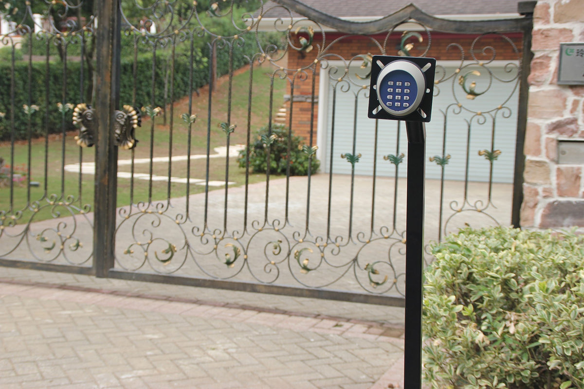 TOPENS TKP3 keypad side view showing compact weatherproof design.
