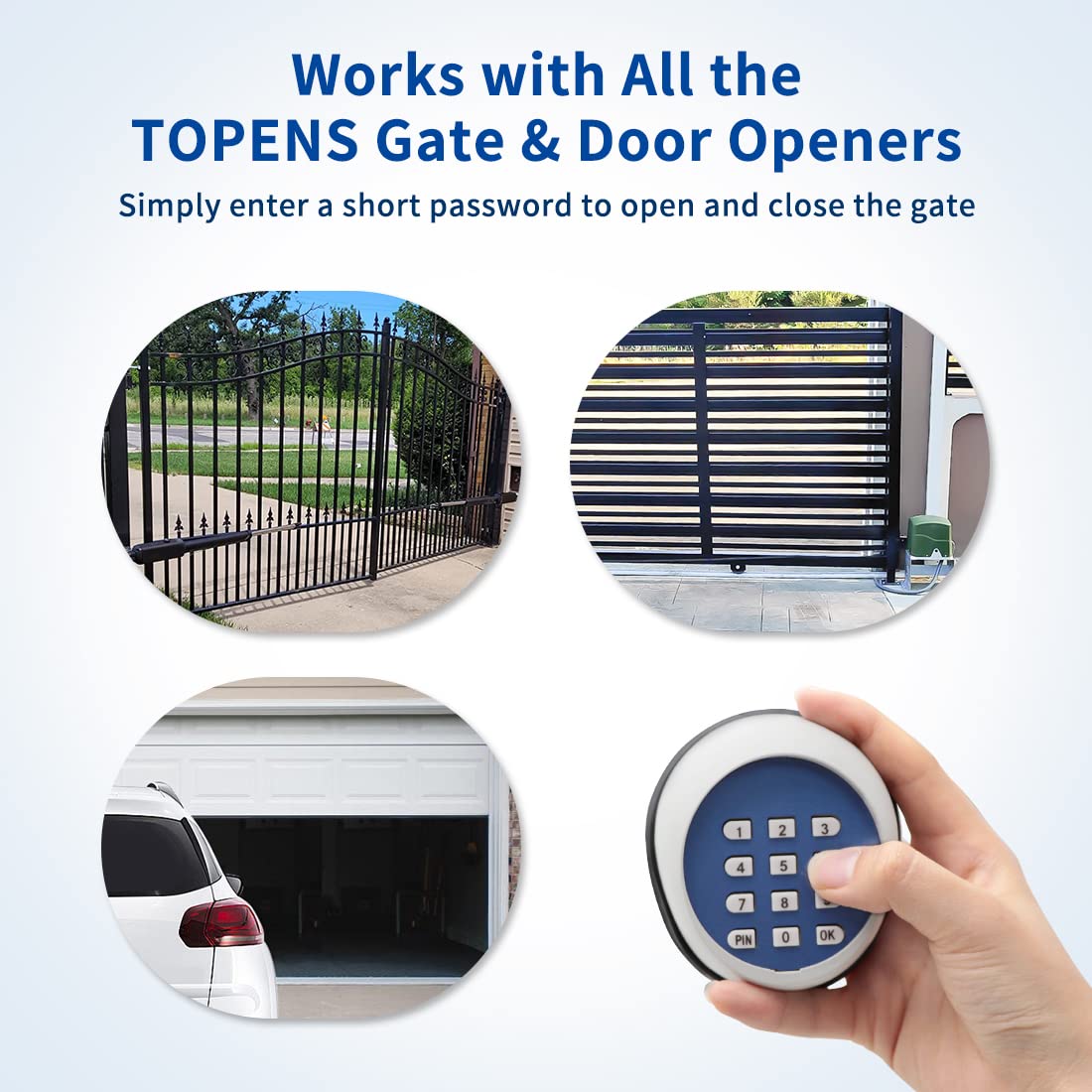 TOPENS TKP3 weatherproof materials resist rain and sun exposure.