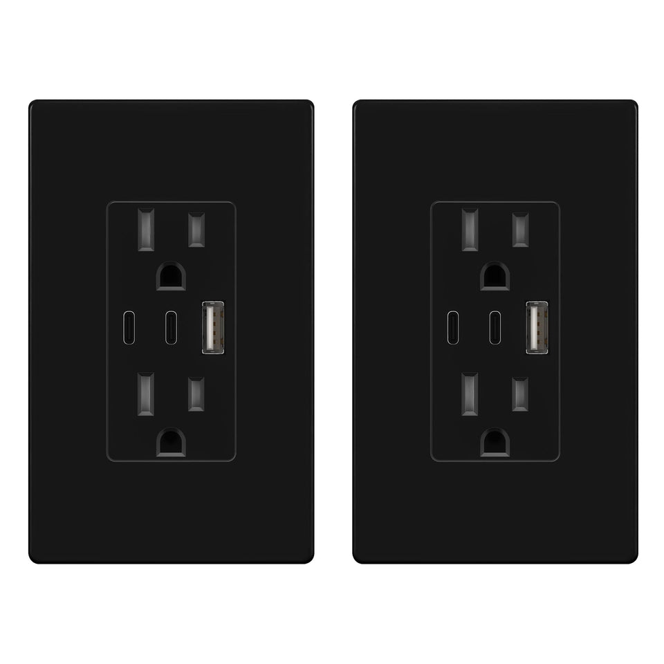 TopGreener 4point2a 3-port USB outlet front view, fast charging options.