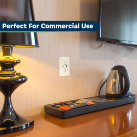 TOPGREENER Designer wall receptacle with clean, modern look