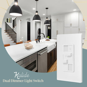 TOPGREENER dual-load dimmer side profile showing compact wall-mount design