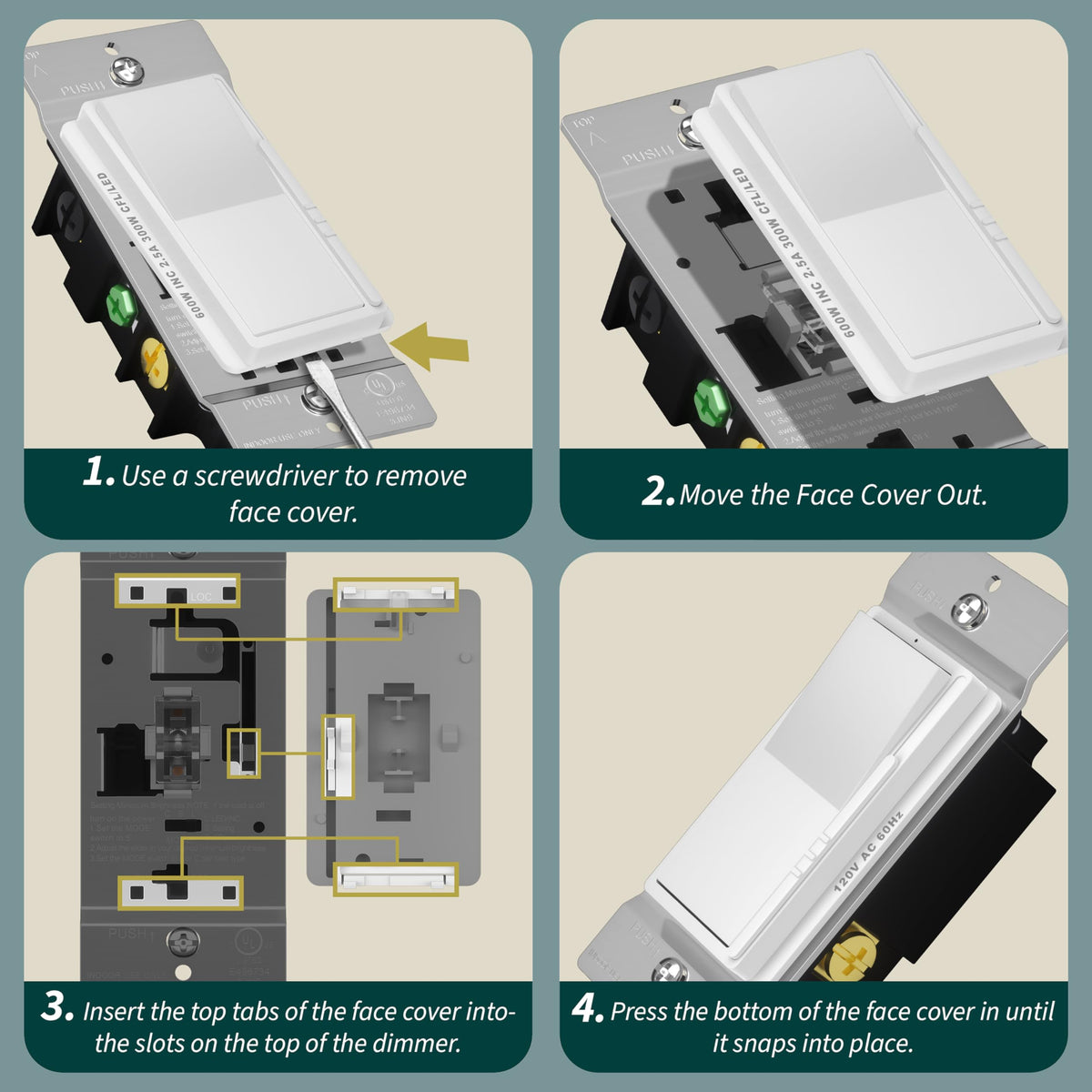 TOPGREENER Kalide dimmer supports 300W LED and CFL bulbs