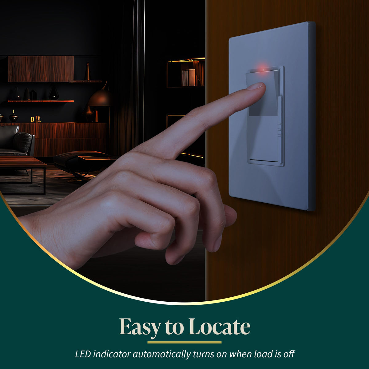 TOPGREENER Kalide dimmer switch neutral-wire-free installation