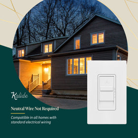 Kalide switch compact design fits standard wall wiring and boxes.