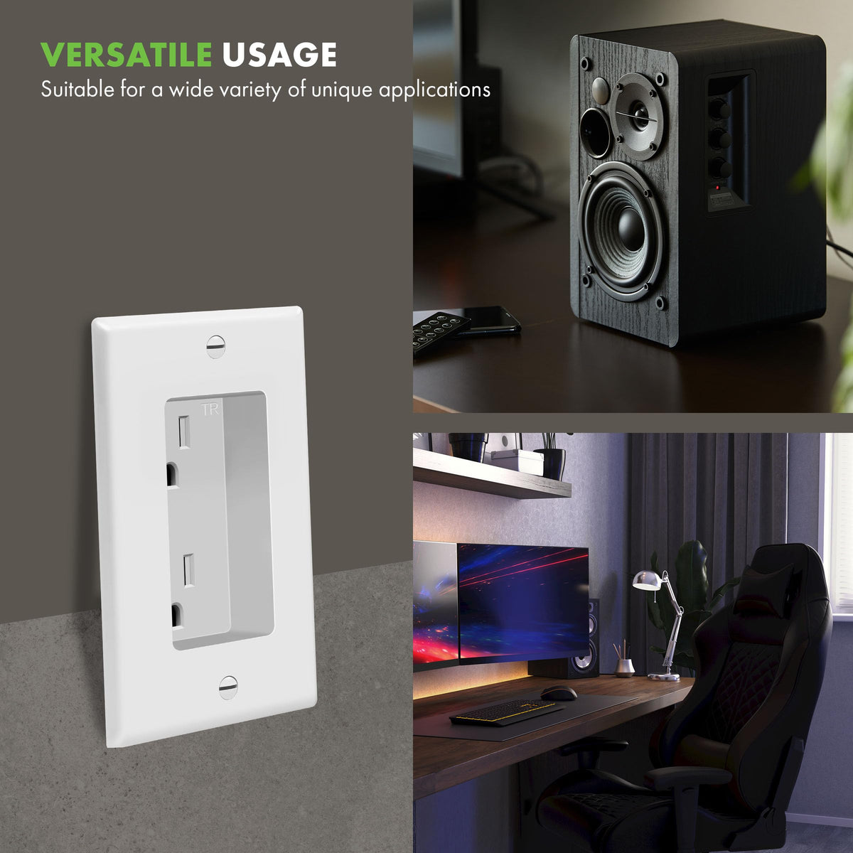 TOPGREENER NEC compliant tamper-resistant outlet for safe home wiring
