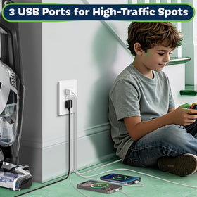 TopGreener screwless wall plate close-up highlights clean installation.