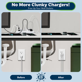 TOPGREENER screwless wall plate installed for a clean, easy-to-clean surface