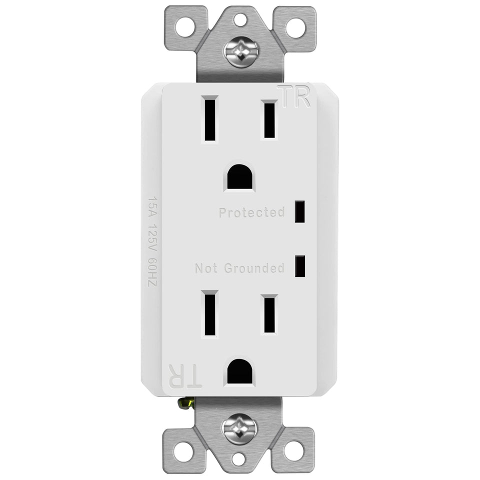 TOPGREENER surge protector receptacle with grounding indicator on front for quick safety check
