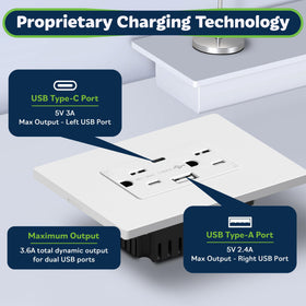 TOPGREENER tamper-resistant shutters enhance safety on this wall outlet