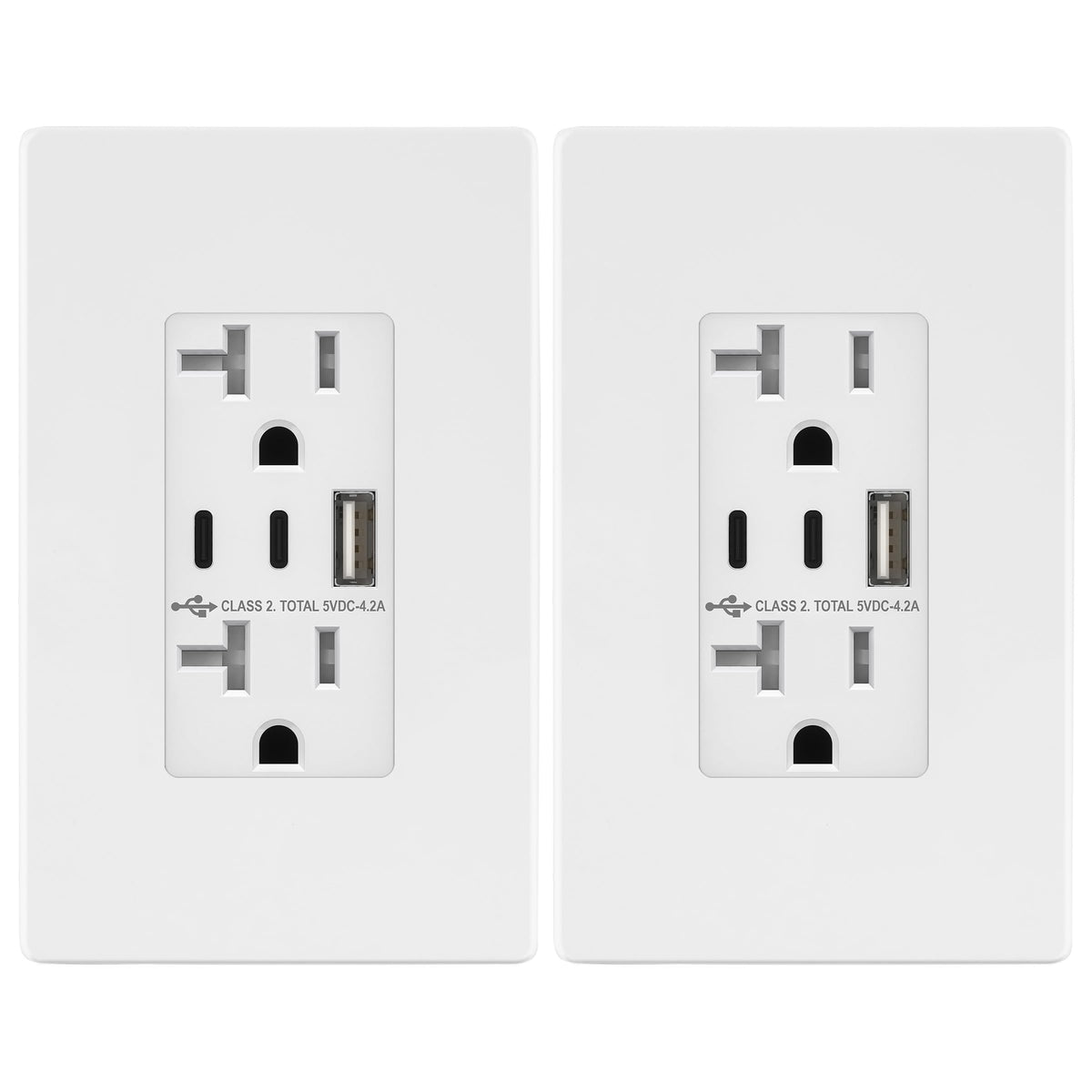 TOPGREENER TU22042AC2-WSID outlet showing a 3-port USB setup for versatile charging