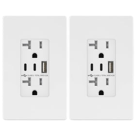 TOPGREENER TU22042AC2-WSID outlet showing a 3-port USB setup for versatile charging