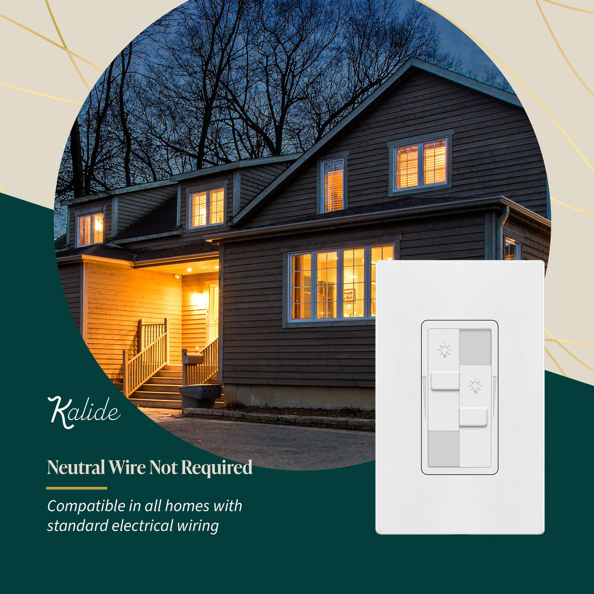 TOPGREENER UL-listed safety label on the dimmer switch