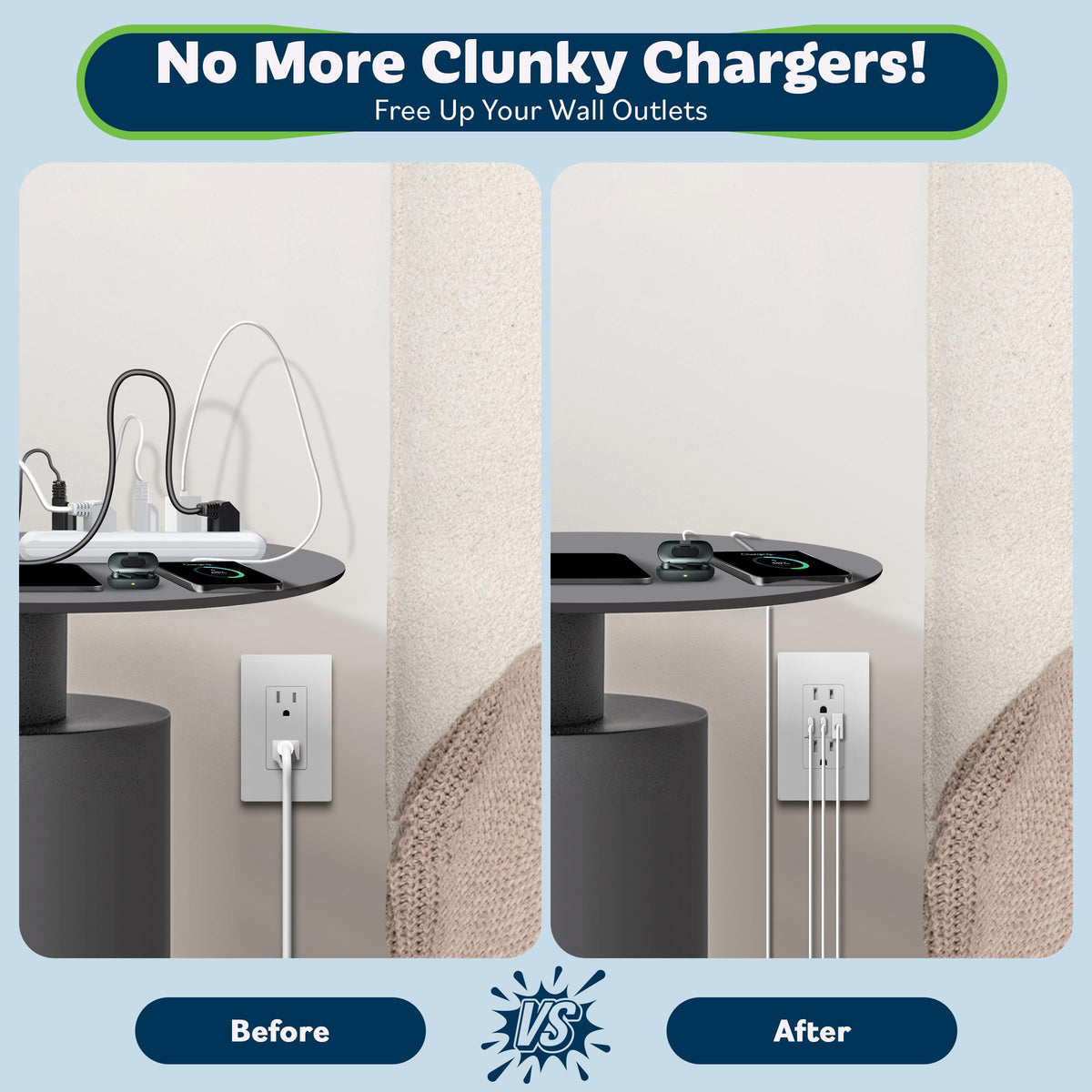 TopGreener USB outlet with surge protection for safe charging.