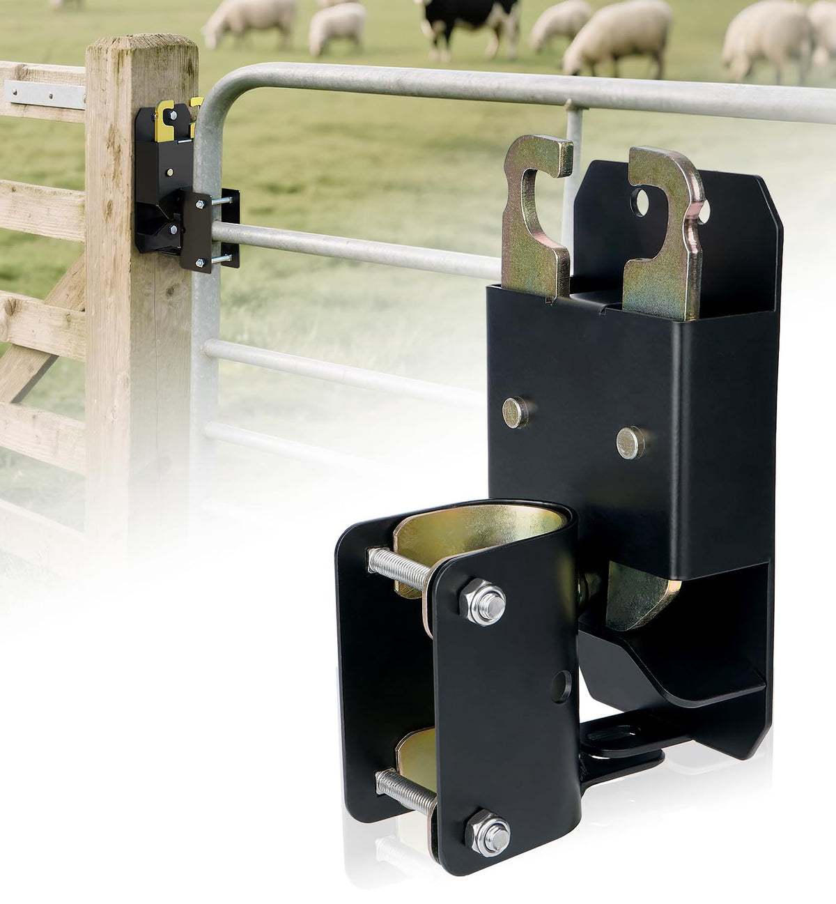 Toplamper 2Way Farm Gate Latch body shows robust, heavy-duty construction for farm enclosures.