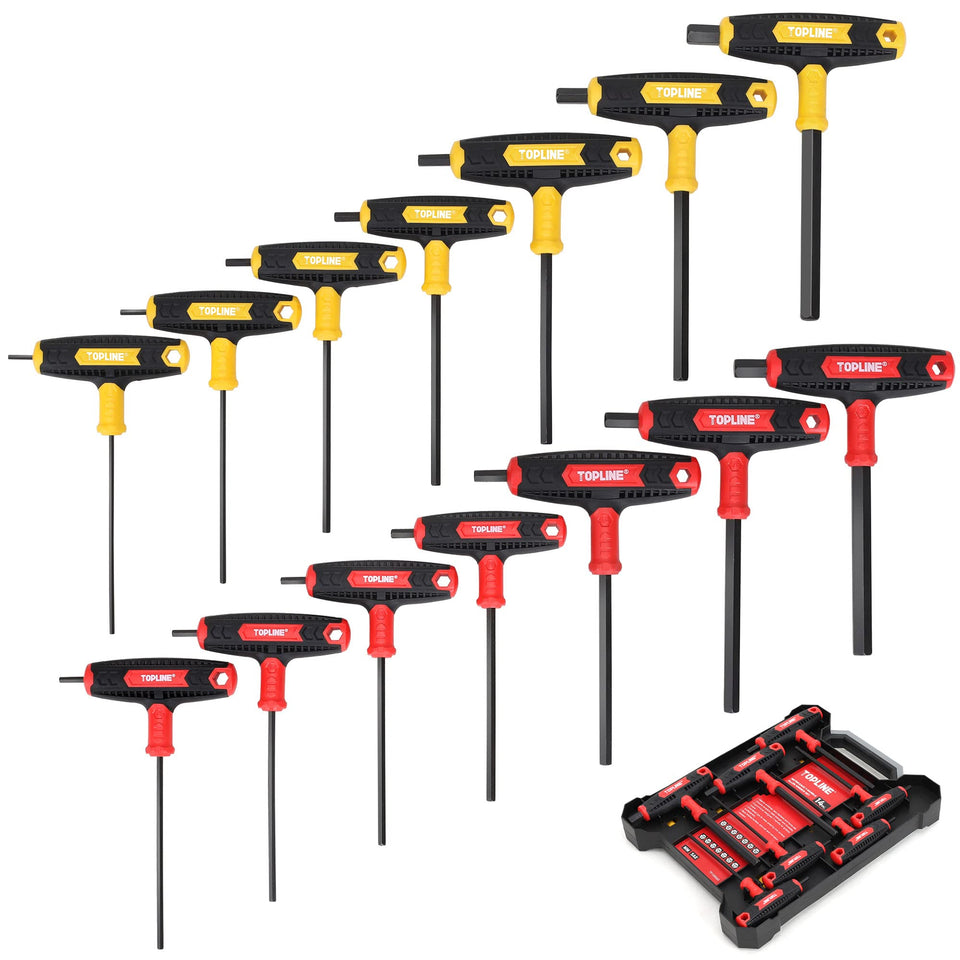 Topline 14-piece Allen wrench set with storage box for organized, quick access
