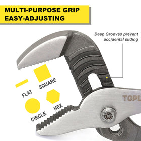 Topline 8-inch plier with dipped handle for controlled tightening tasks